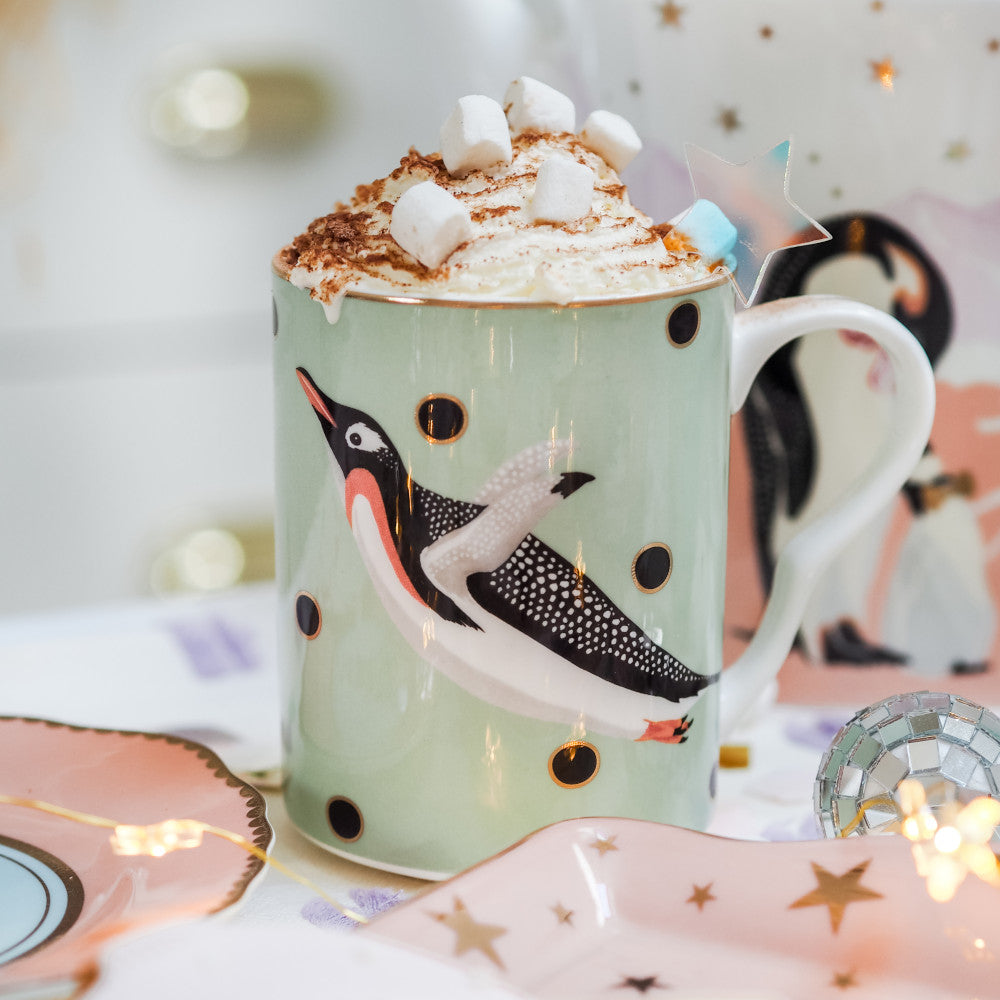 
                
                    Load image into Gallery viewer, Penguin mug with whipped cream and marshmallows
                
            