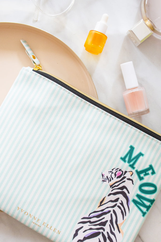 'Meow' Tiger Zip Pouch