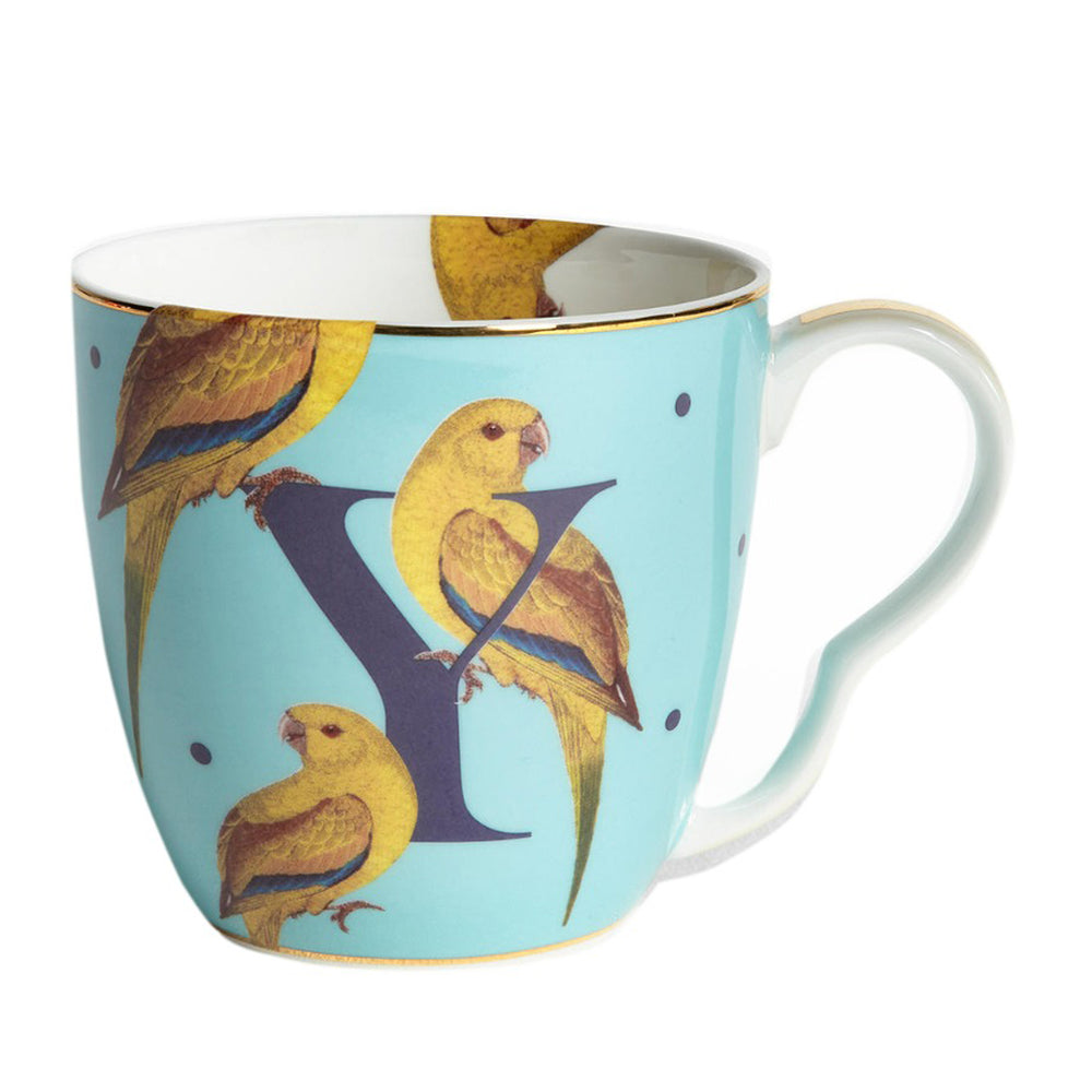 Yvonne Ellen Alphabet Mug, Y for Yellow Parrot