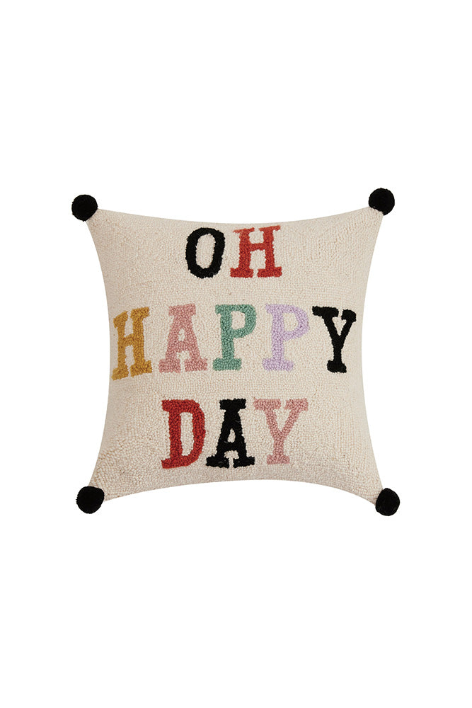 Yvonne Ellen Oh Happy Day Pom Pom Cushion