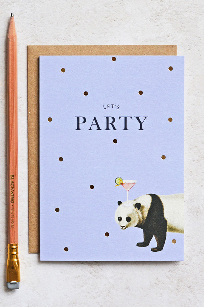 Yvonne Ellen Panda Let's Party Card
