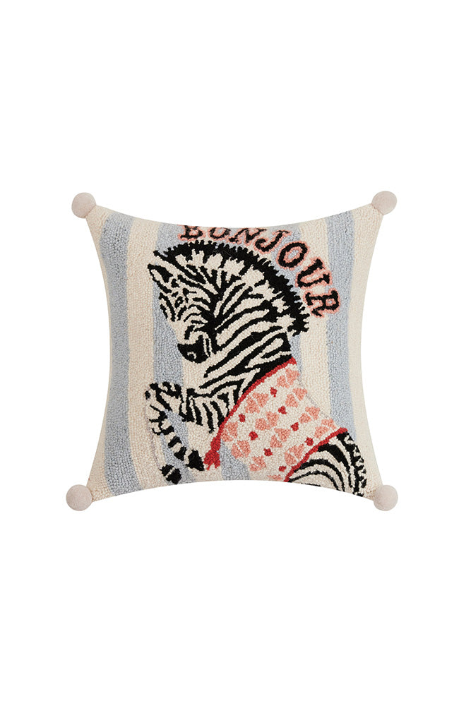 Yvonne Ellen Zebra Bonjour Cushion